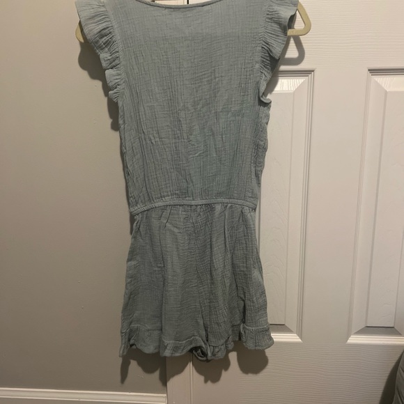 Light Blue Ruffle Romper - Picture 2 of 2
